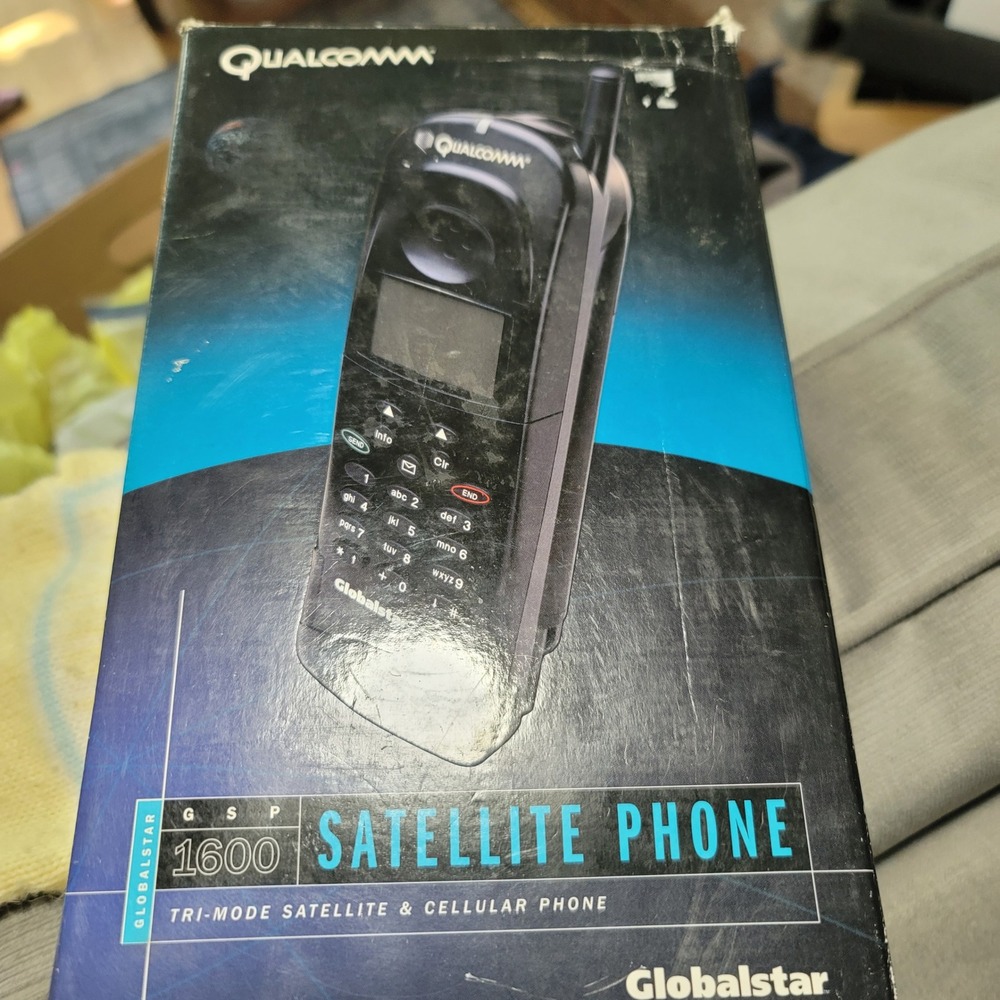 Globalstar GSP-1600 Tri-Mode Satellite Phone Black with Battery and Charger